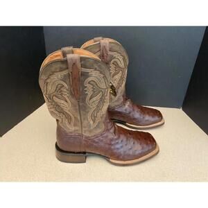 New! Display! Mens Dan Post Alamosa Full Quill Ostrich Western Boots! Size 10.5.